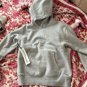 BNWT Aritzia TNA Cozy Fleece Perfect Hoodie Heather Chrome XS